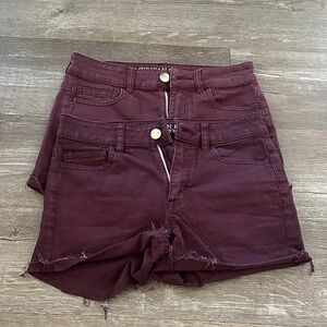 American Eagle Outfitters High Waist Plum Shorts